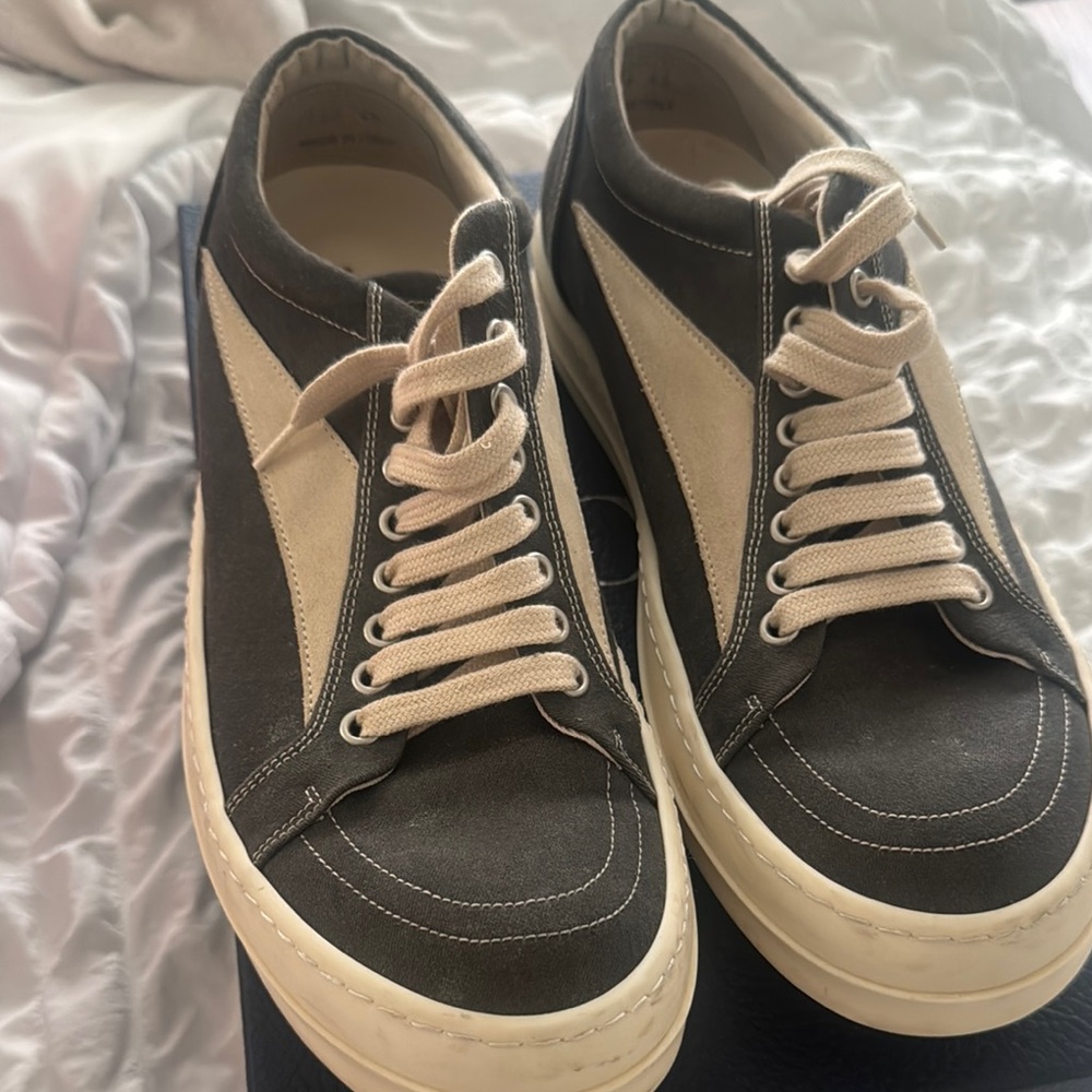 Men's Black and Cream Sneakers